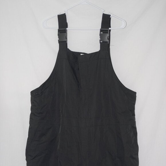 LNC XL Big Black Snow Overalls Thermal Insulated Pants with Built in Suspenders - Picture 3 of 11